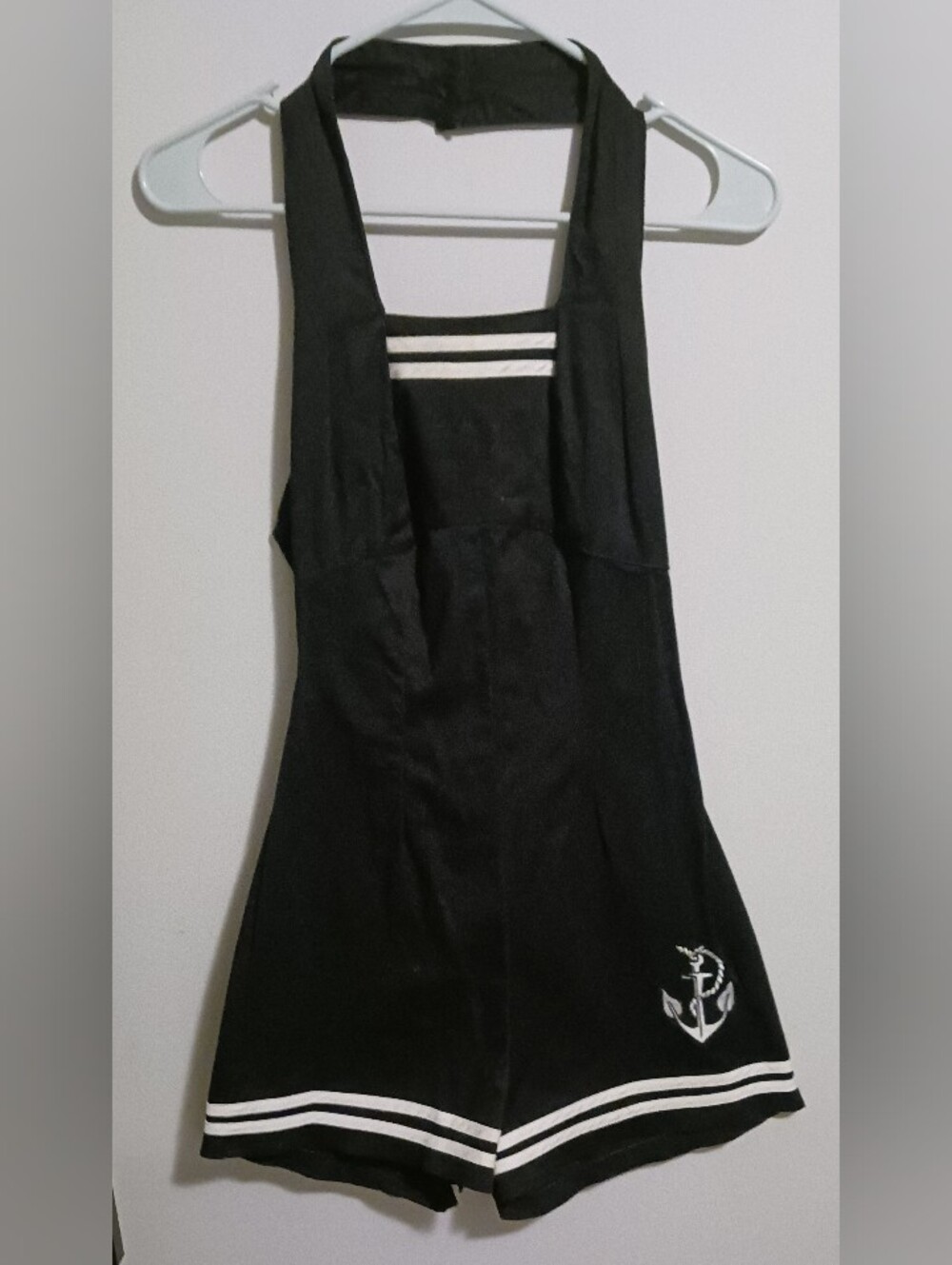 Hell Bunny Vintage Style Nautical Sailor Halter Romper Playsuit - XS